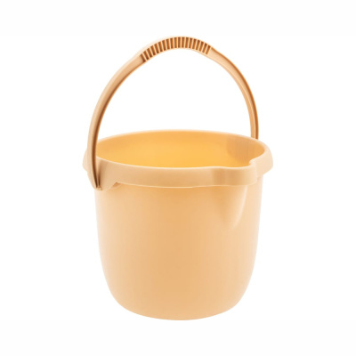 Ведро пластмассовое круглое 12 л, бежевое, Home// Palisad