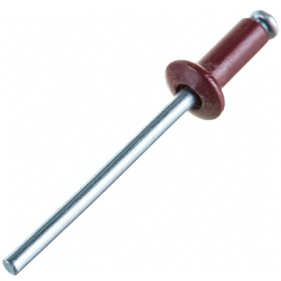 Заклепка вытяжная, алюминий/сталь 3,2х8 RAL 3005 (красное вино)