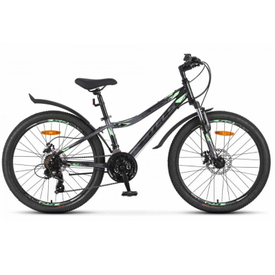 Велосипед STELS Turbo 410 24MD (12" Черный/Зеленый)