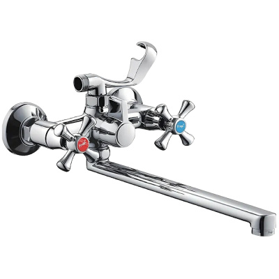 Смеситель для ванн F22732-В длинный поворотн. излив двухвентильный хром FRAP