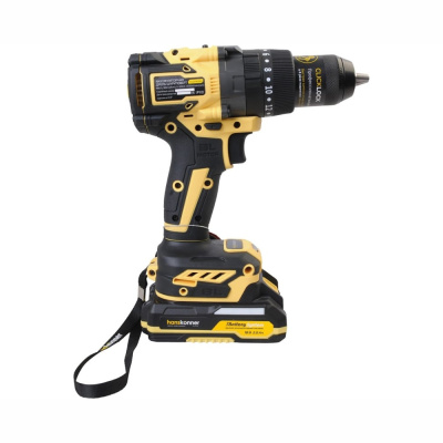 Дрель акк б/щ уд.Hanskonner,18В,1BatterySystem,165Нм,2.0+4.0Ач,SAMSUNG,13мм,кейс HS HCD20165PRO 