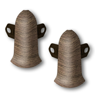 Угол для плинтуса 55мм "Идеал Классик" Орех / 291 наружный (комплект)										