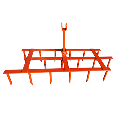 Борона сварная трехрядная (цв. красный)