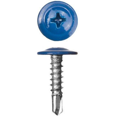 Саморез ММ/сверло 4,2х16 RAL3005 ярко-синий (25шт)