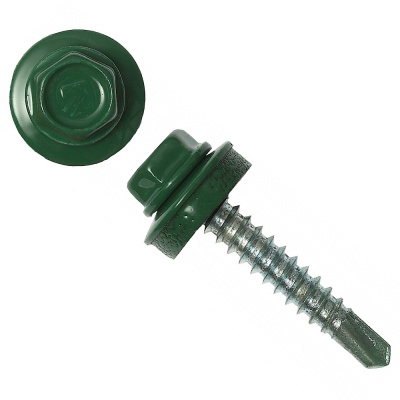 Саморез кров. сверло 5,5х19 RAL 6005 темно-зеленый