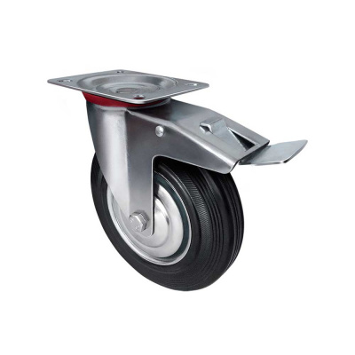 Опора поворотная колесная с торм. ф75