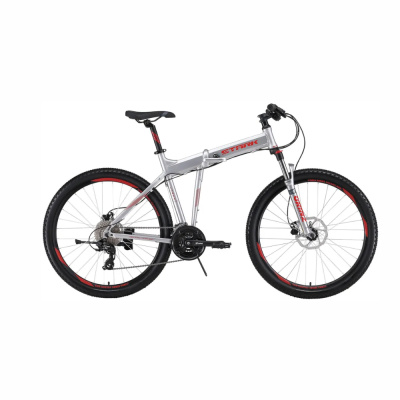Велосипед Stark'24 Cobra 27.2 HD хром/ярко-красный 20"