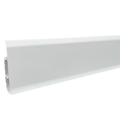 Плинтус напольный 70мм 2,2м "Деконика" Белый / 001										