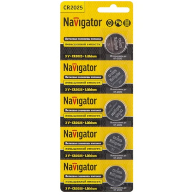 Элемент питания Navigator NBT-СR2025-ВР5