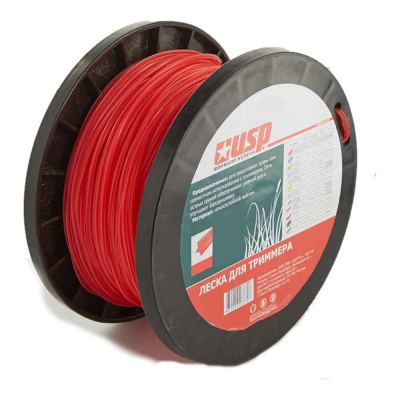 Леска двухцветная для триммера, длина 120 м, профиль - скрученная звезда, диаметр - 2.4 мм.