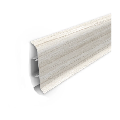 Плинтус напольный с центральной планкой 70мм 2,2м "Идеал Классик", Клен белый 267