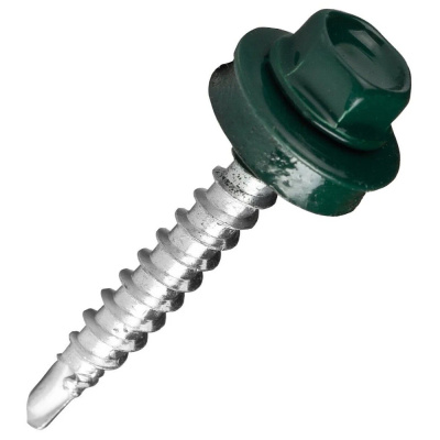 Саморез кровельный Daxmer 4,8х70 RAL 6005 сверло №1 (100 шт)