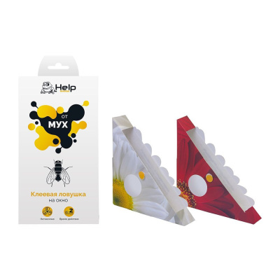 Ловушка клеевая оконная от МУХ 2шт в уп. HELP