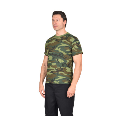 Футболка КМФ "Лес" плотность 160 г/кв.м. х/б-100 % Узбекистан, р.2XL(56-58) 