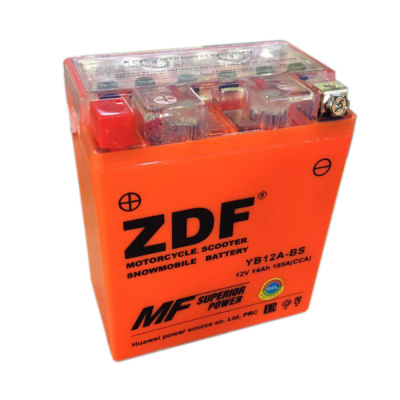 Аккумулятор ZDF Moto Battery 1214.3 GEL (YB12A-BS) прямая