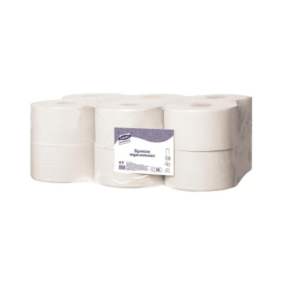 Бумага туалетная д/дисп Luscan  Professional 1слбелвторвтул200м12рул/уп