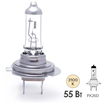 Лампа авт. 12V (увелич.срок службы) H7 55W PX26d (1 шт., картон) LongLife Philips