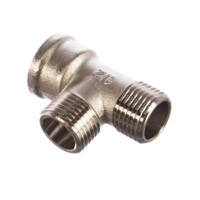 Тройник 1/2 ш/ш/г хром