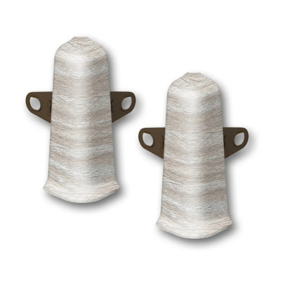 Угол для плинтуса 70мм "Деконика" Орех антик / 294 соединительный										