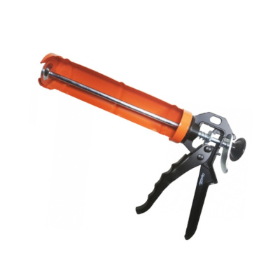 Пистолет для выдавливания герметика "скелет", "полуоткрытый 310мм 8" с фикс. усил.