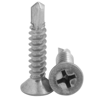 Саморез с потайной головкой с буром 4,8x16 A2  DIN 7504O 