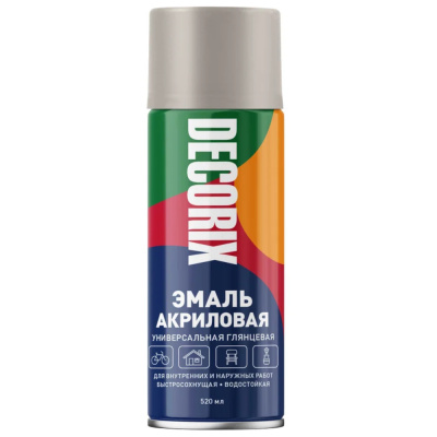 Эмаль аэрозольная универсальная DECORIX, 520, серый жемчуг