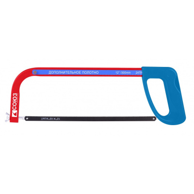 Ножовка по металлу с доп. полотном,пласт.ручка 300мм,КУЛИБИН,pat,СОЮЗ