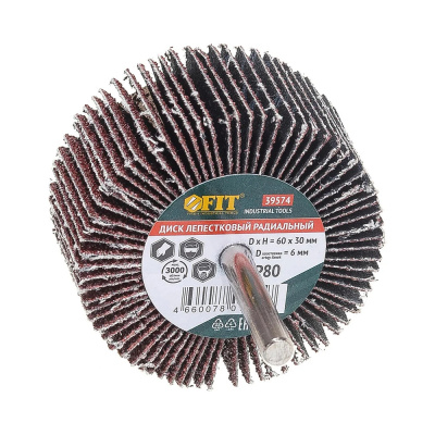 Диск лепестковый для дрели радиальный  60х30х6 мм   Р 80