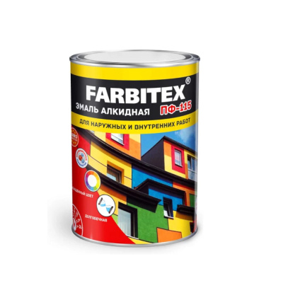 Эмаль алкидная ПФ-115 ГРАФИТ 7024 (1,8 кг) FARBITEX