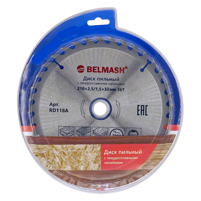 Диск пильный BELMASH 210x2,5/1,5x32/30; 36T