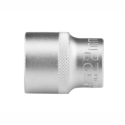 Головка торцевая, 22 мм, 12-гранная, CrV, под квадрат 1/2", хромированная// Stels