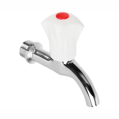 Кран водоразборный кор. излив, ручка пластик, 1/2", цинк FRESSO 