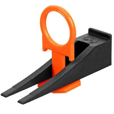 Комплект зажим + клин для системы выравнивания плитки СВП Кольцо, 50/50 шт. в ведре// Сибртех