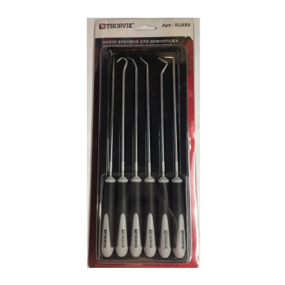 Набор крючков для демонтажа уплотнительных элементов, 6 предметов