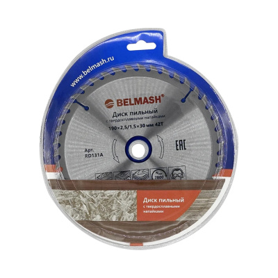 Диск пильный BELMASH 190x2,5/1,5x30/20/16; 42T