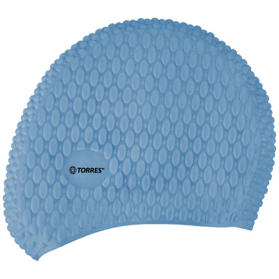 Шапочка для плав. TORRES Bobbles, SW-12204BL, голубой, силикон
