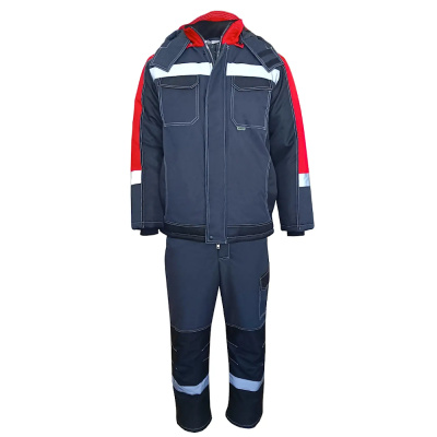 Костюм утепл. мужской «Юкон-Мембрана» ЮП-2 цвет т.серый, чёрный, красный (60-62) 120-124/170-176