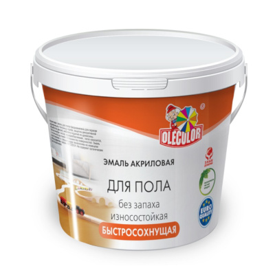 Эмаль акриловая для пола желто-коричневый 2,5 кг OLECOLOR