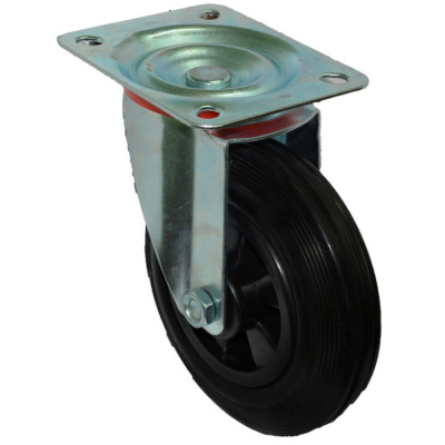 Колесо для мусорных контейнеров УСИЛЕННОЕ АНОД.кронштейн поворотные 160мм (SC63KU)