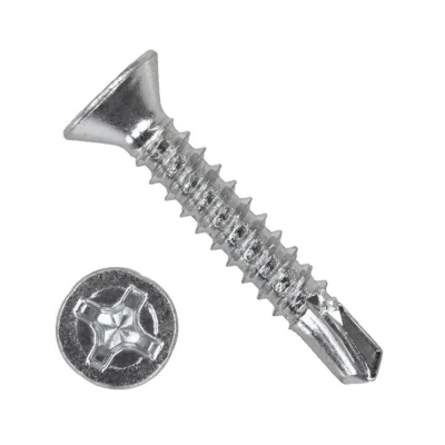 Саморез с потайной головкой с буром 3,9x25 A2  DIN 7504O 