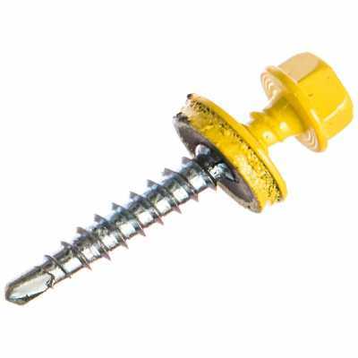 Саморез кров. сверло 4,8х35 RAL 1018 желтый