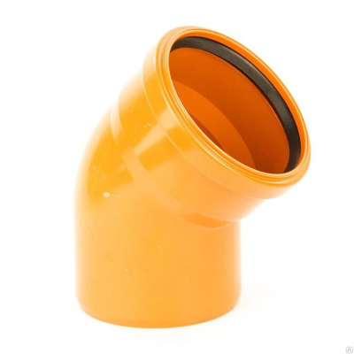 Отвод 110x45° рыжий