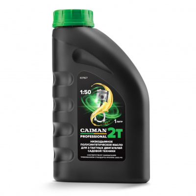 Масло полусинтетическое низкодымное для 2-тактных двигателей Caiman Professional 2T 1 л.