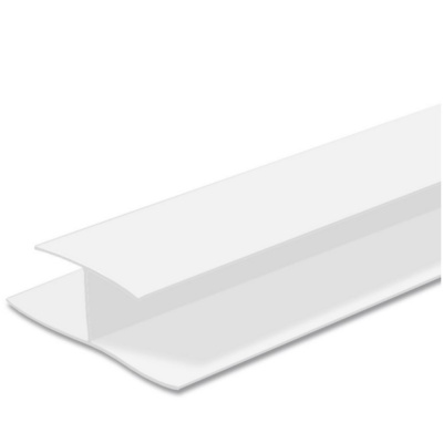 Профиль стыковочный для панелей 8мм 3,0м "Идеал Ламини" Белый глянцевый / 001-G