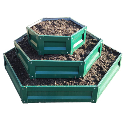 Клумба (6-гранная) трехъярусная 0,3м-0,5м-0,7м RAL 6005