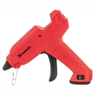 Клеевой пистолет, 11 мм, 40 (100) Вт, 18 г/мин, выключатель и индикатор напряжения// Matrix