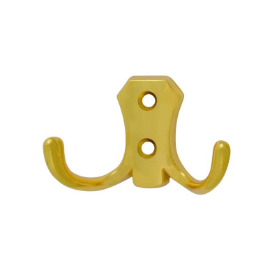 Крючок-вешалка №10 2-х рож.(золото) Нора-М 