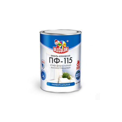 Эмаль ПФ-115 белая алк. (1,9кг) OLECOLOR
