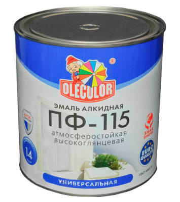 Эмаль ПФ-115 салатная алк. (0,8кг) OLECOLOR