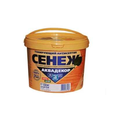 Антисептик тонирующий СЕНЕЖ АКВАДЕКОР Х2-110 (махагон)-2,5кг